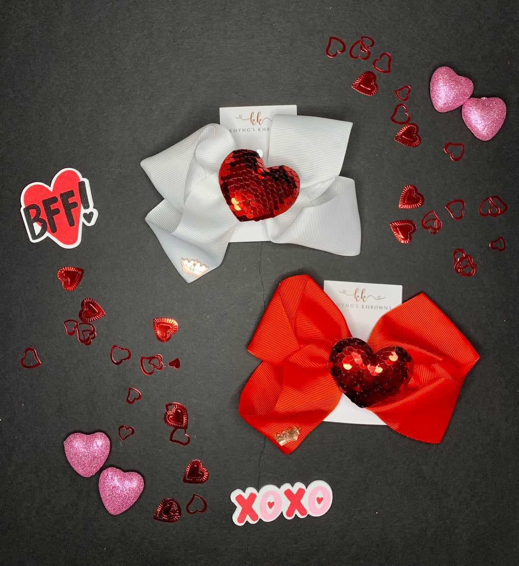 VALENTINE'S DAY KHROWNS- Sequin Puffy Hearts